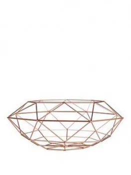 Image of Premier Housewares Iron Wire Vertex Fruit Basket ; Copper