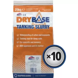 Image of Safeguard Drybase BBA Tanking Slurry 25kg Grey (10 Pk)