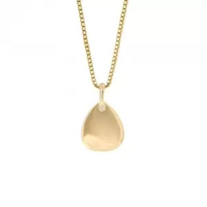 Image of Droplet Tag Gold Plated Silver Diamond Pendant P5208