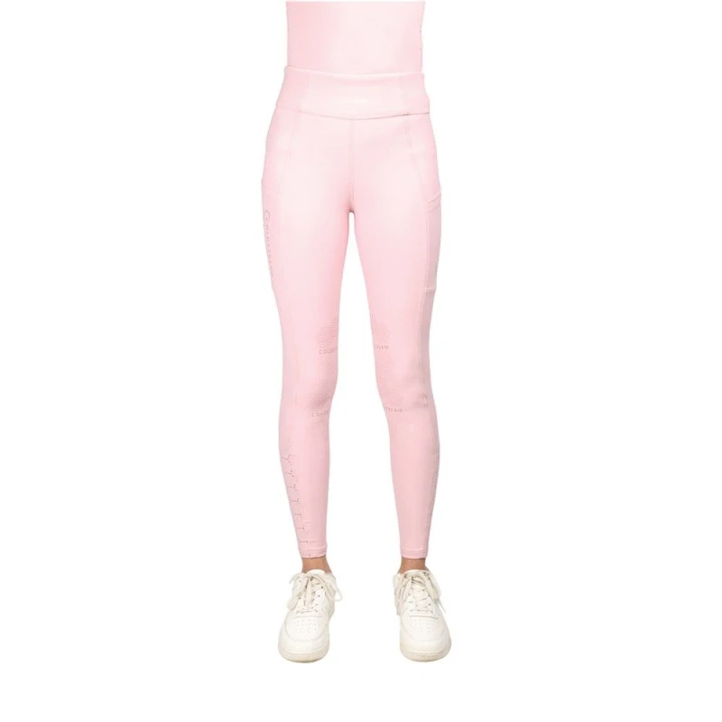 Image of Coldstream Next Generation Cranshaws Horse Riding Tights in Baby Pink Size: 11-12 Years Baby Pink Unisex 11-12 Years