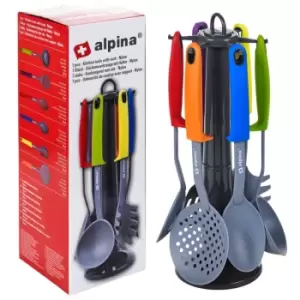 Image of Urbn-chef - Alpina 7pcs Kitchen Utensil Set With Rack [227092]