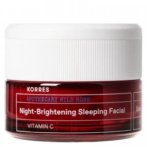 Image of Korres Wild Rose Night-Brightening Sleeping Facial Cream 40ml
