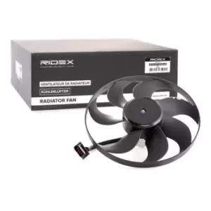 Image of RIDEX Cooling Fan VW,AUDI,SKODA 508R0029 1J0959455F,1J0959455F,1J0959455F Radiator Fan,Fan, radiator 1J0959455F