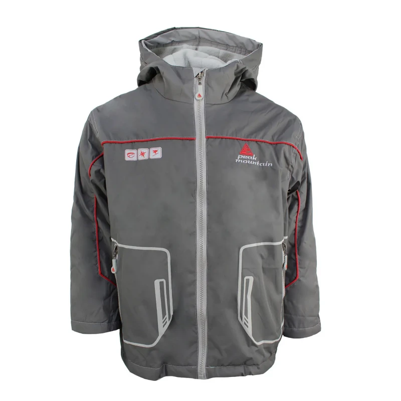 Image of Peak Mountain Children's ski jacket Peak Mountain Eklato-Gris Gris Male 6 ans EKLATO/GRIS