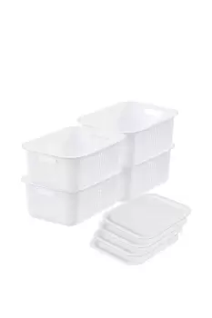 Image of 'Recycled Basket 15' with lids x4