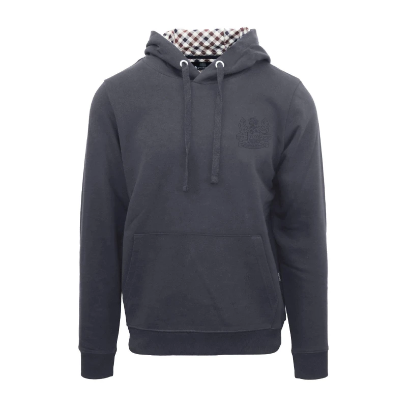 Image of Aquascutum Mens Hooded Sweat Pull Over Hoodie OTH Hoodies Small Grey 53275202350