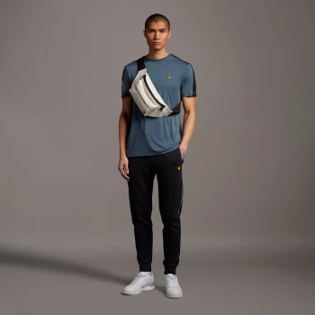 Image of Mens Sweatpant with Contrast Piping - True Black - L