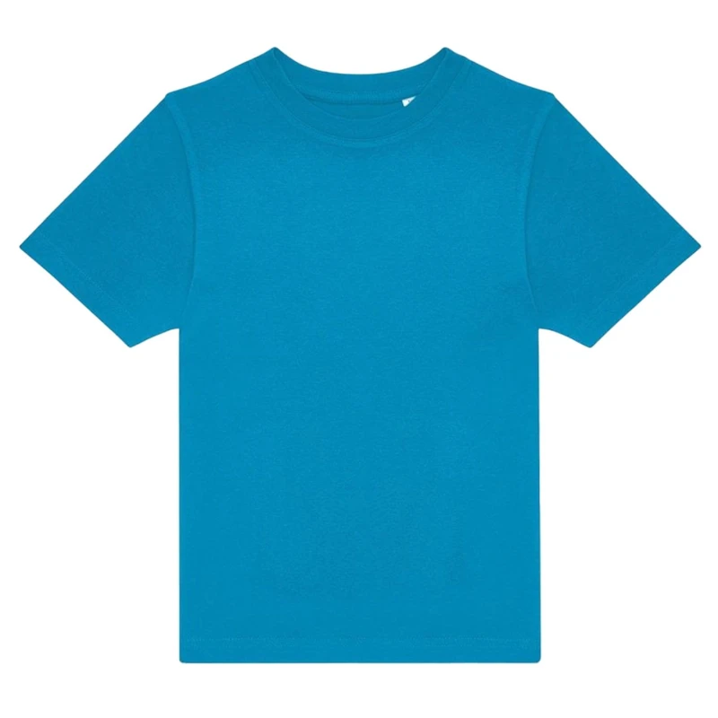 Image of B&C Plain Red T-Shirt in Mid Blue Size: 12-13 Years Mid Blue Unisex 12-13 Years