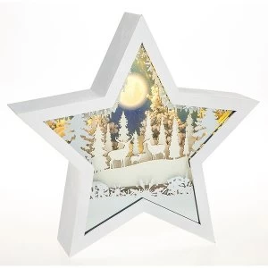 Image of Snowtime Musical Star White Xmas Ornament