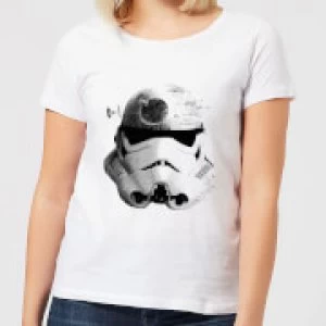 Image of Star Wars Command Stromtrooper Death Star Womens T-Shirt - White - L