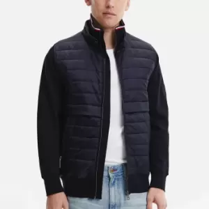 Image of Tommy Hilfiger Mens Mix Media Zip Through Top - Desert Sky - XL