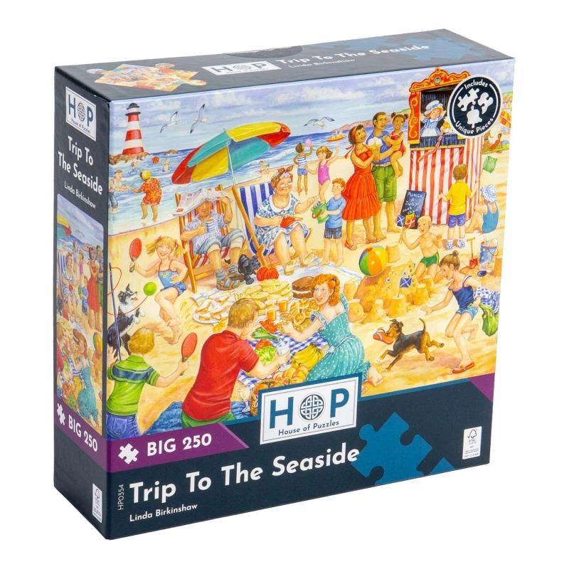 Image of The House Of Puzzles Trip To The Seaside, BIG 250 Piece Jigsaw Puzzle Multi unisex
