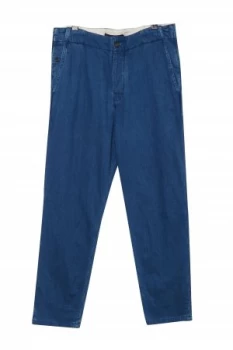 Image of Mens French Connection Double Indigo Chambray Trousers Black Denim