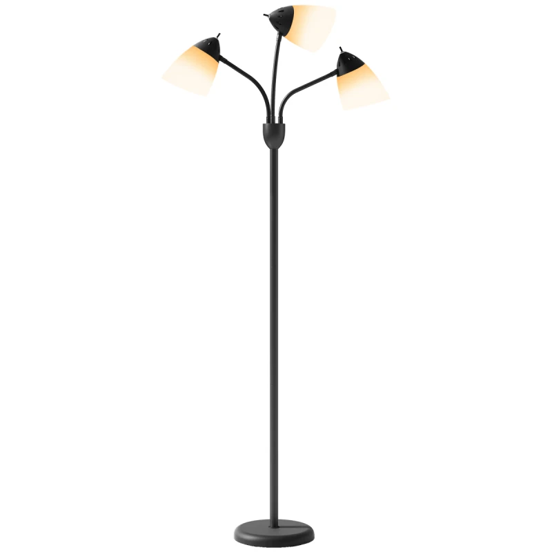 Image of HOMCOM HOMCOM Arc Tree Floor Lamp with 3000K/4500K/6500K Colour Temperatures Black One Size Unisex 5063603055223