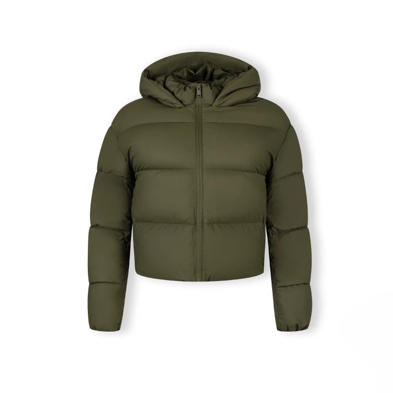 Image of Minoti Women short water repellent quilted jacket with hood khaki Khaki female 8 (XS)