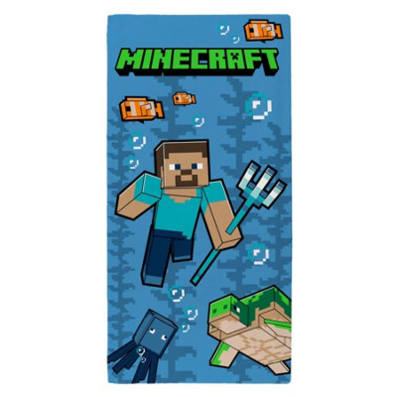 Image of Minecraft Trident Beach & Bath Towel