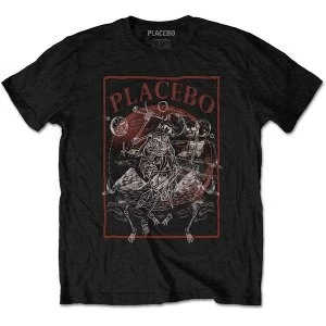 Image of Placebo - Astro Skeletons Unisex Medium T-Shirt - Black