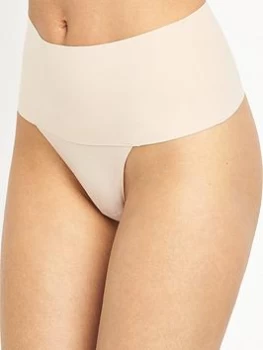 Image of Spanx Undie-Tectable Thong - Soft Nude, Natural Size M Women