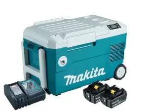 Image of Makita DCW180RTE 18V 2x5Ah LXT Cooler/Warmer Box Kit