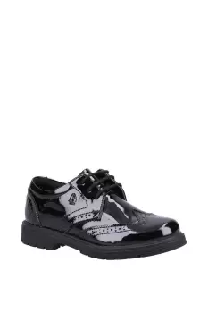 Image of Hush Puppies Black Sally Senior Patent Leather School Shoe
