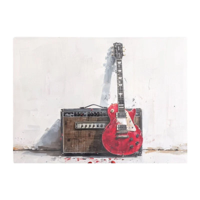 Image of Warren Reed Designer Red Guitar: Echoes Of Rock Chopping Board