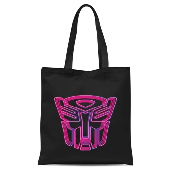 Image of Transformers Neon Autobot Tote Bag - Black