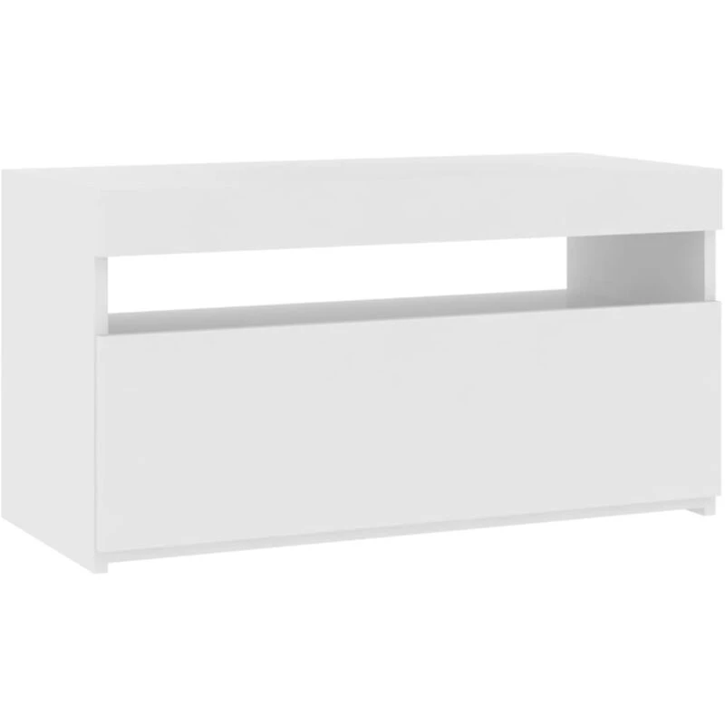 Image of VIDAXL TV Cabinet with LED Lights High Gloss White 75x35x40cm vidaXL 8720286218136