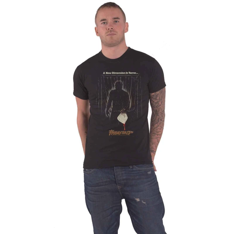 Image of Friday the 13th Mens Poster T-Shirt in Black Size: Small Black Male S