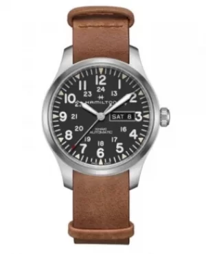 Image of Hamilton Khaki Field Day Date Auto Automatic Black Dial Mens Watch H70535531 H70535531