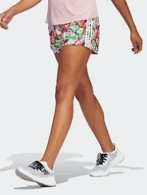Image of adidas X Marimekko Pacer Shorts, Orange Size XL Women