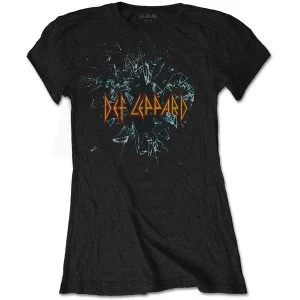 Image of Def Leppard - Shatter Womens Medium T-Shirt - Black