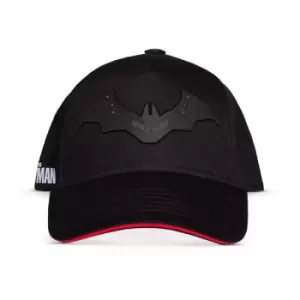 Image of DC COMICS The Batman Iconic Logo Adjustable Cap, Black/Red (BA735475BAT)