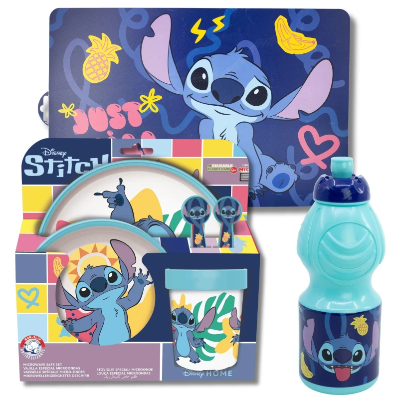 Image of Disney Stitch 7 Piece Dinner Set Multi unisex One Size
