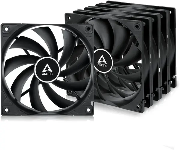 Image of ARCTIC F12 (5 Pack) - 120 mm Case Fan, Pressure-optimised, Computer, Fan - Black - ACFAN00248A