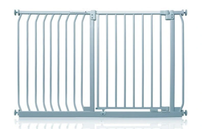 Image of Safetots Elite Pressure Safety Gate, 134Cm - 143Cm, Matt Grey, Pressure Fit Stair Gate