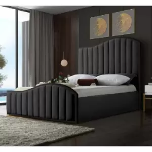 Image of Envisage Trade - Magnifik Upholstered Beds - Plush Velvet, Single Size Frame, Steel - Steel