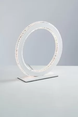 Image of Bryant Integrated LED Circular Crystal Table Lamp, 4000K