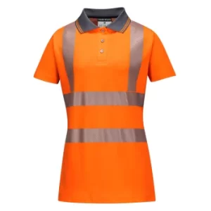 Image of Portwest Ladies Class 2 Hi Vis Polo Shirt Orange XL