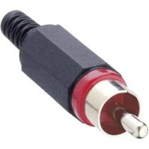 Image of RCA connector Plug straight Number of pins 2 Red Lumberg XSTO 1