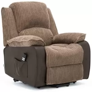 Image of Postana Electric Dual Motor Rise Recliner Jumbo Cord - Brown