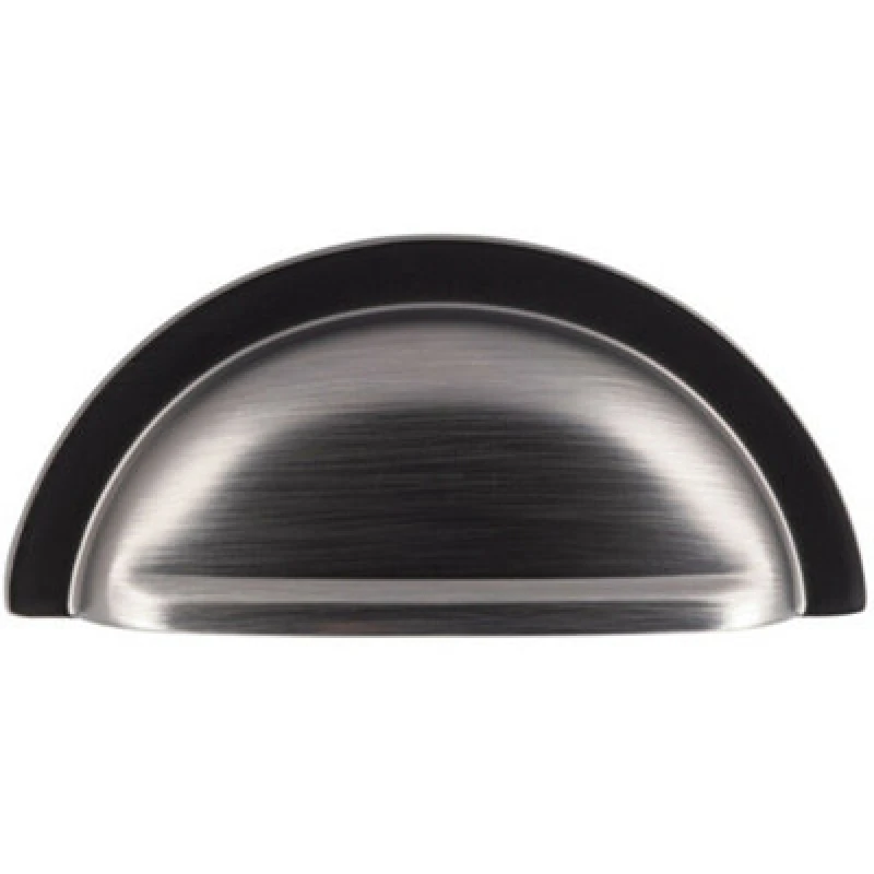 Image of Loops 76mm Cup Pull Handle Gun Metal Traditional Cabinet / Drawer Handle Multi unisex