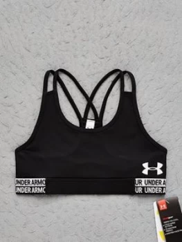 Image of Urban Armor Gear Girls Heatgear Sports Bra - Black White