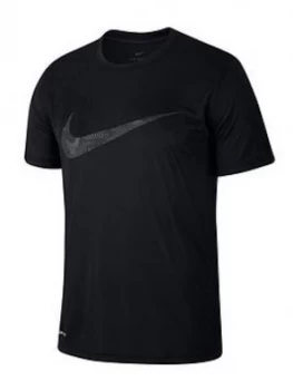 Image of Nike Dry Swoosh Camo Tee - Black