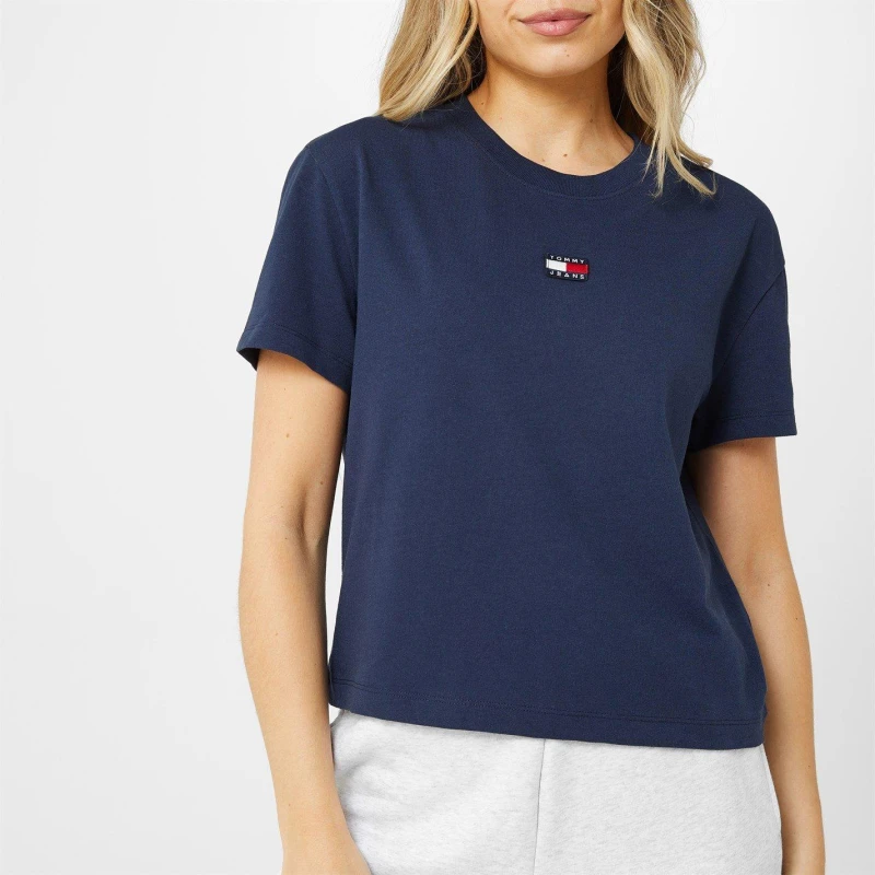 Image of Tommy Jeans Logo T-Shirt TWLGHT NAVY C87 female 14 (L)