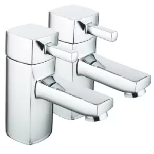 Image of Chrome Cloakroom Basin Pillar Taps - Form