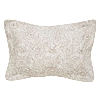 Image of Morris and Co Pure Poppy Oxford Pillowcase - ECRU