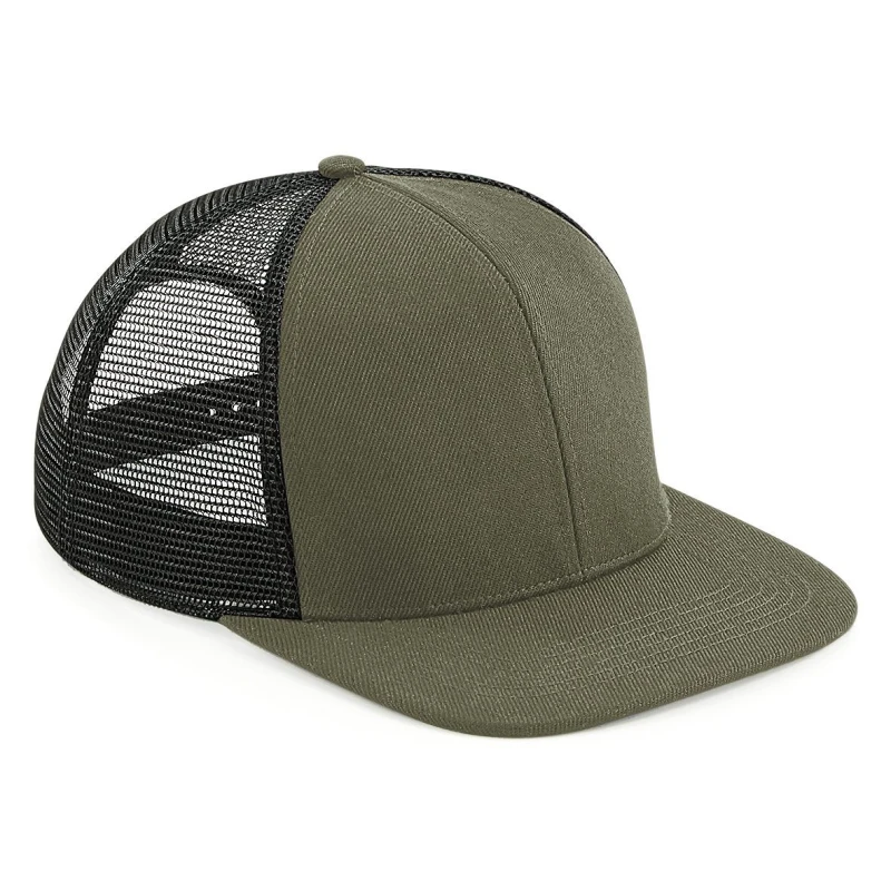 Image of Beechfield Beechfield Trucker Cap in Dark Olive Dark Olive One Size Unisex 5059444957819