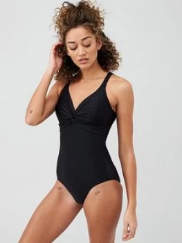 Image of Speedo Brigette Twist Front Swimsuit - Black