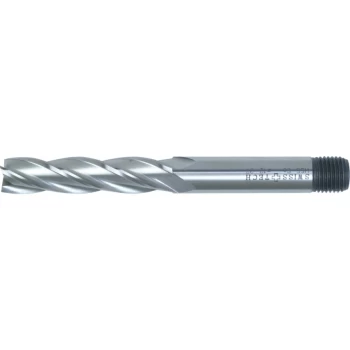 Image of 16.00MM Series 37 HSS-Co 8% 4 Flute Threaded Shank Long Series End Mills - Uncoated
