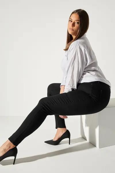 Image of Yours Skinny Jeans Black